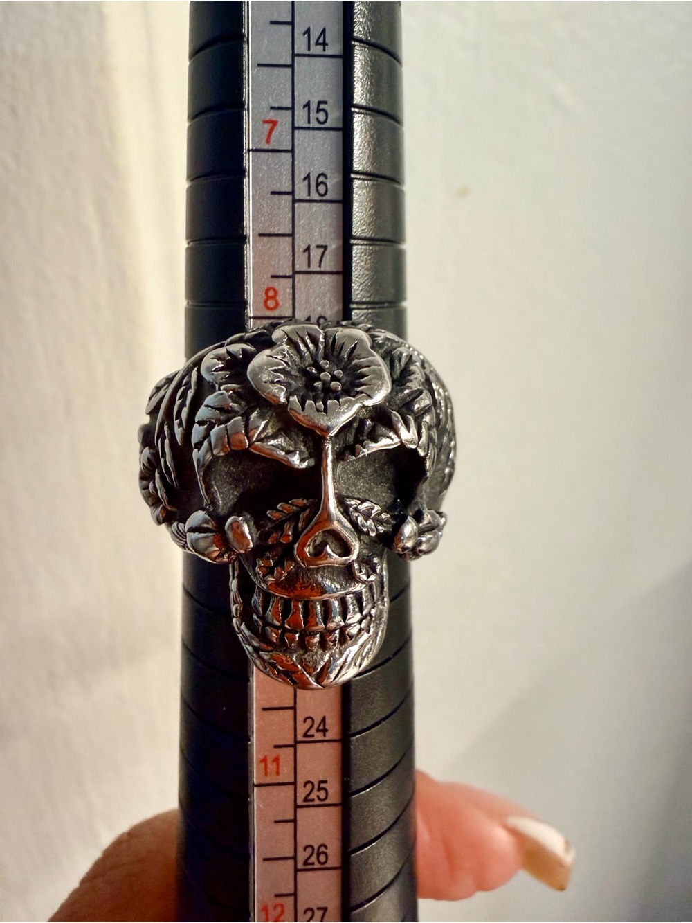 Stainless Steel  Skull Statement Ring - SZ 9 - Picture 3 of 5